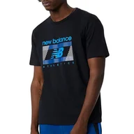 Koszulki sportowe męskie - Koszulka New Balance MT21502BK - czarna - miniaturka - grafika 1