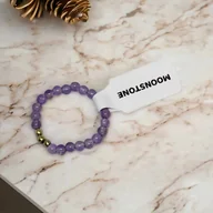 Pierścionki - Pierścionek z ametystu na gumce - miniaturka - grafika 1