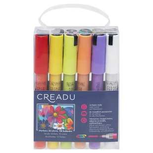 Zestaw markerów, akrylowych, Creadu, 12 kolorów - Kredki, ołówki, pastele i pisaki Zestaw markerów, akrylowych, Creadu, 12 kolorów - Kredki, ołówki, pastele i pisaki - miniaturka - grafika 1