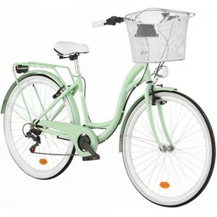 Rower miejski DAWSTAR Citybike S7B 28 cali damski Miętowy + Koszyk na rower VÖGEL VKS-102WH Stalowy - Rowery - miniaturka - grafika 1