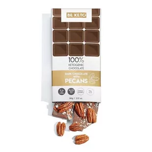 Beketo Keto Czekolada Z Orzechami Pekan I Olejem Mct - 90 G - Zdrowa żywność - miniaturka - grafika 1