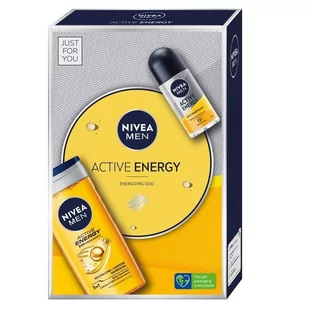 Nivea, Men Zestaw Prezentowy Active Energy Deo Roll-On + Żel Pod Prysznic - Zestawy kosmetyków męskich - miniaturka - grafika 1