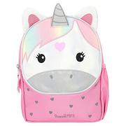 Torebki damskie - Depesche 12207 Princess Mimi - plecak w kolorze różowo-białym z motywem jednorożca, brokatem i serduszkami, torba z regulowanymi paskami i pasem piersiowym - miniaturka - grafika 1