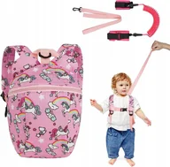 Plecaki szkolne i tornistry - Plecak Dziecięcy Z Szelkami Bezpieczeństwa Smyczą Dla Dzieci Jednorożce - miniaturka - grafika 1