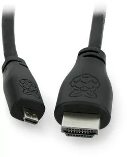 Raspberry Pi Przewód microHDMI - HDMI - oryginalny dla Raspberry Pi 4 - 2m - czarny RPI-16337 - Kable - miniaturka - grafika 2