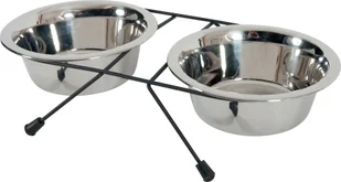 Zolux Zestaw 2 miski Inox 350 ml + stojak metalowy - Miski dla psów - miniaturka - grafika 1