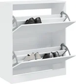 Szafki na buty - Szafka na buty biała 80x34x96,5 cm materiał drewnopochodny - miniaturka - grafika 1