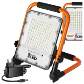 Lampy pozostałe - Halogen Led Roboczy Budowlany 50W 400W Naświetlacz Przenośny Akumulator - miniaturka - grafika 1