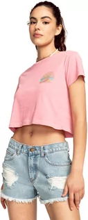 Koszulki i topy damskie - t-shirt damski BILLABONG TROPICALITY TEE Pink Sunset - grafika 1