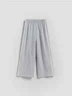 Spodnie i spodenki dla dziewczynek - Reserved - Dresy z lampasami - jasnoszary - miniaturka - grafika 1