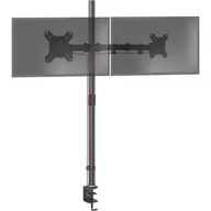 Uchwyty do monitorów - Duronic DMT152 Uchwyt na dwa monitory poziomo 2 x 8kg | monitory 13-27 cali długi słupek 100 cm | regulacja kąta +90°/-35° - miniaturka - grafika 1