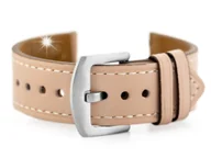 Akcesoria do zegarków - Pasek skórzany do zegarka W81 - różowy - 20mm - miniaturka - grafika 1