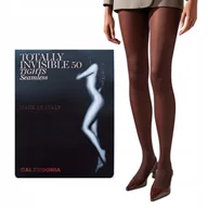 Rajstopy - Rajstopy brązowe Calzedonia TOTALLY INVISIBLE 50 den 3 (M) bezszwowe - miniaturka - grafika 1