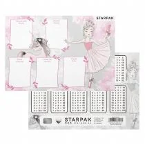 Starpak Plan lekcji z tabliczką mnożenia Balerina 25 szt. - Szkolne artykuły papiernicze - miniaturka - grafika 1