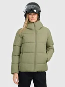 Kurtki damskie - 4F Kurtka narciarska membrana 5000 damska - khaki XL - miniaturka - grafika 1