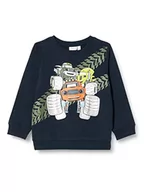 Bluzy dla chłopców - NAME IT Chłopięca bluza Nmmajes Blaze Sweat Bru Vde, Dark Sapphire, 98 - miniaturka - grafika 1