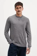Swetry męskie - Diesel sweter wełniany K-VALIAM męski kolor szary lekki A17442.0DCCH - miniaturka - grafika 1