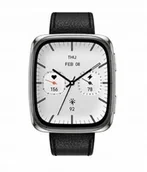 Smartwatch - Huami Amazfit Active 2 Square Black Leather-Premium Version NFC - miniaturka - grafika 1