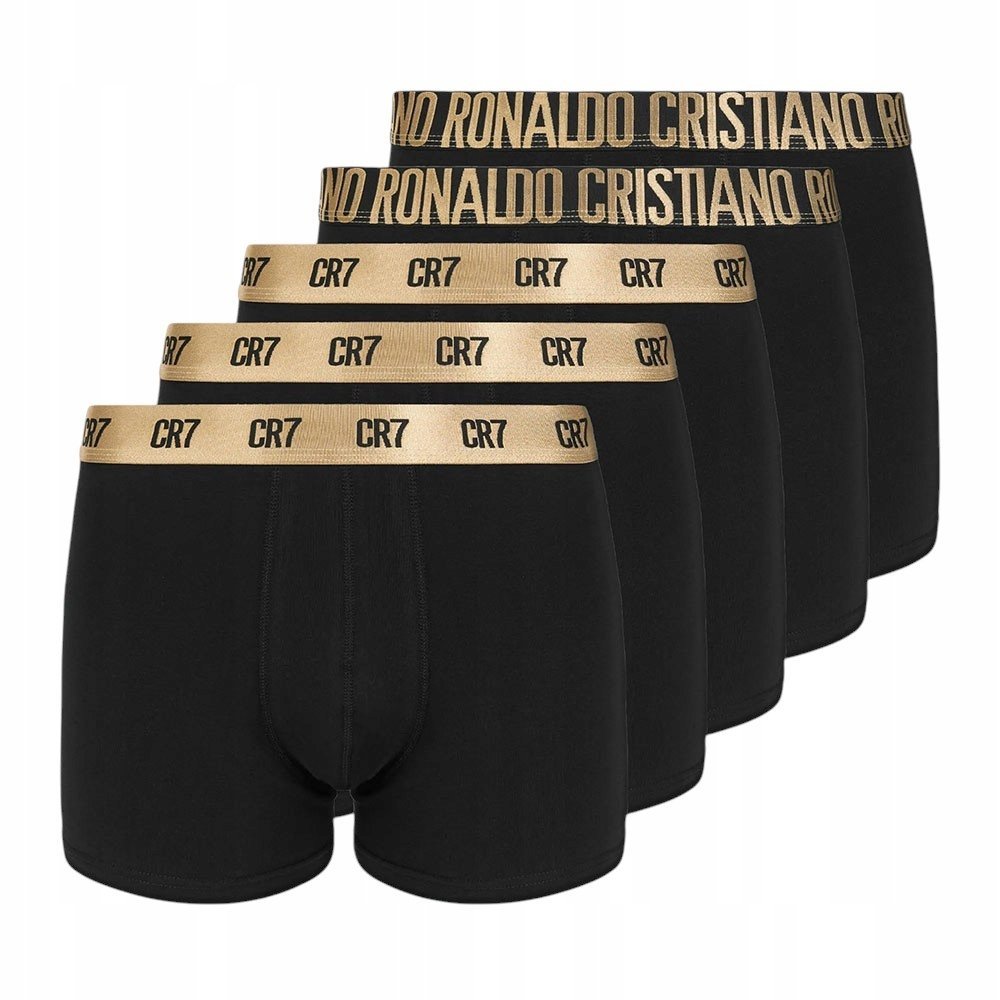 CR7 BOKSERKI MĘSKIE MAJTKI TRUNK 5 PAK CZARNE r.M