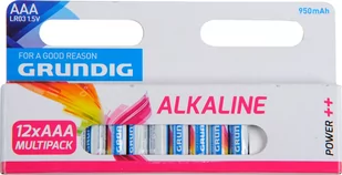 Baterie paluszki alkaliczne AAA LR03 GRUNDIG x12 - Baterie i akcesoria - miniaturka - grafika 2