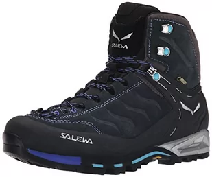 Salewa Damskie buty trekkingowe WS Mountain Trainer Mid Gore-TEX, Szary Carbon River Blue, 38.5 EU - Buty trekkingowe damskie - miniaturka - grafika 1