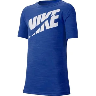 Koszulka dla dzieci Nike Hbr+ Perf Top Ss niebieska CJ7736 480 - Odzież sportowa dziecięca - miniaturka - grafika 1