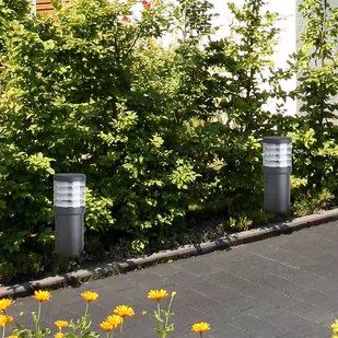 LCD Słupek oświetleniowy 1265 z lamelami grafit - Lampy ogrodowe - miniaturka - grafika 1