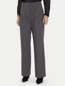 Spodnie damskie - Tommy Hilfiger Spodnie materiałowe WW0WW48358 Szary Relaxed Fit - miniaturka - grafika 1