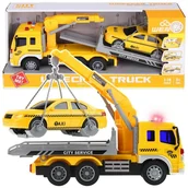 Samochody i pojazdy dla dzieci - Nobo Kids, Ciężarówka Laweta z Dźwigiem Samochód Taxi - miniaturka - grafika 1