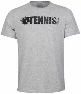 HEAD Font T-Shirt M Grey Melange 2021 - Koszulki sportowe męskie - miniaturka - grafika 1