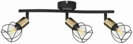 Lampy ścienne - Mahavi - listwa 3 płomienna czarna/złota 841503-32 - miniaturka - grafika 1