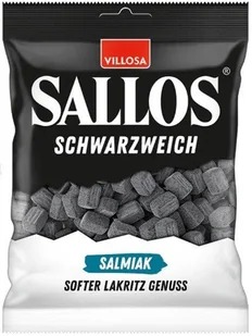 SALLOS SCHWARZWEICH Salmiak – miękkie cukierki lukrecjs z solą 200g - Cukierki - miniaturka - grafika 1