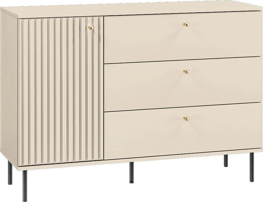 ML Meble Komoda ELLEN 1D3S kaszmir ML MEBLE