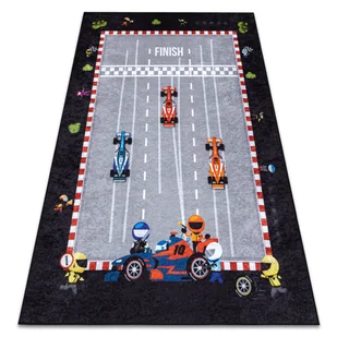 Dywan do prania JUNIOR 52108.801 Wyścigówka, formuła 1 dla dzieci, antypoślizgowy - szary, 160x220 cm - Dywany dla dzieci - miniaturka - grafika 1