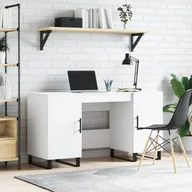 Biurka - vidaXL Biurko, białe, 140x50x75 cm, materiał drewnopochodny - miniaturka - grafika 1