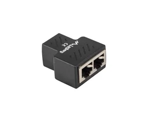 Lanberg RJ45 - 2x RJ45 ekranowany ADS-RJ45-2RJ45-OS - Wtyczki i adaptery - miniaturka - grafika 1