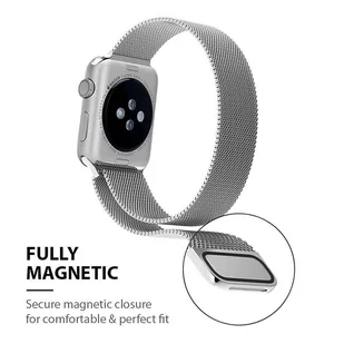 Crong Milano Steel – Pasek ze stali nierdzewnej do Apple Watch 38/40/41 mm (czerwony) - Akcesoria do smartwatchy - miniaturka - grafika 6