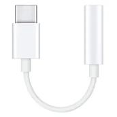 Pozostałe akcesoria do telefonów - Adapter słuchawek z USB-C do MiniJack 3.5mm [F] dla Huawei mate 20 P30 pro Xiaomi Mi 8 9 SE, Biały - miniaturka - grafika 1