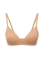 Biustonosze - Calvin Klein Damski biustonosz bez drutów Kobiety Sztuczne włókno beżowy jednolity, 75B - miniaturka - grafika 1