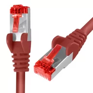 Patchcordy - Kabel Lan Cat 6 S/ftp AWG27 Lszh czerwony 1m - miniaturka - grafika 1