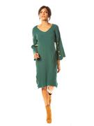 Sukienki - So Cachemire Sukienka dzianinowa "Cleo" w kolorze zielonym - miniaturka - grafika 1