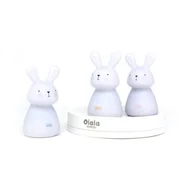 Wyposażenie pokoiku dziecięcego - Olala Boutique, Zestaw 3 lampek nocnych LED, Ścieżka światła OLALA, Króliczki - miniaturka - grafika 1