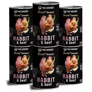 Paka Zwierzaka Seventh heaven Królik z wołowiną rabbit & beef) 6x400g - Mokra karma dla psów - miniaturka - grafika 1