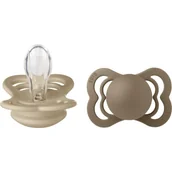 Smoczki uspokajające - BIBS Supreme Silicone Size 1: 0+ months smoczek Vanilla / Dark Oak 2 szt. - miniaturka - grafika 1