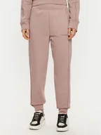 Spodnie sportowe damskie - Calvin Klein Spodnie dresowe Jogger 000QS7286E Beżowy Regular Fit - miniaturka - grafika 1