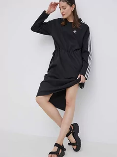 Sukienki - Sukienka damska Adidas Originals Adicolor HC2059 34 Czarna (4065424670686) - grafika 1