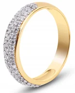 Pierścionki - PIĘKNY ZŁOTY PIERŚCIONEK Z CYRKONIAMI DIADEMA 333 - miniaturka - grafika 1