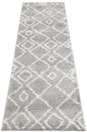 Wycieraczki - Szary chodnik shaggy we wzory G9-P22 - miniaturka - grafika 1