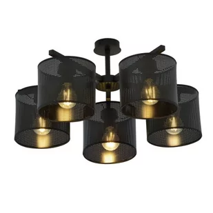 Emibig Jordan lampa sufitowa 5-punktowa czarna 1143/5 1143/5 - Lampy sufitowe - miniaturka - grafika 1
