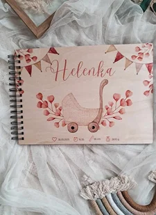 PERSONALIZOWANY ALBUM metryczka urodzenia prezent na chrzest - Pamiątka Chrztu Świętego - miniaturka - grafika 1